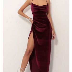 Red Velvet Maxi dress. Never worn.